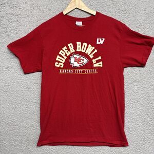 Kansas City Chiefs Shirt Mens Small Red Super Bowl LV Graphic Football NFL
